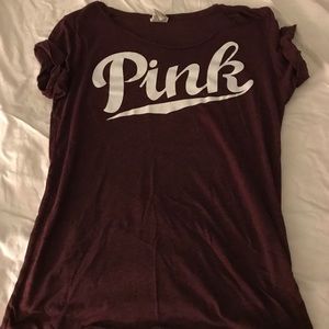 SOLD. VS Pink Maroon T-Shirt